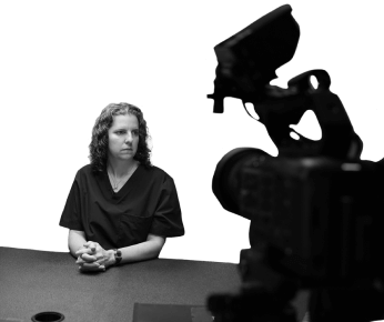 woman being filmed