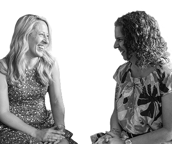 two women smiling