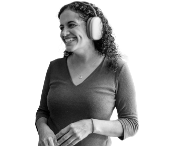 woman with headphones