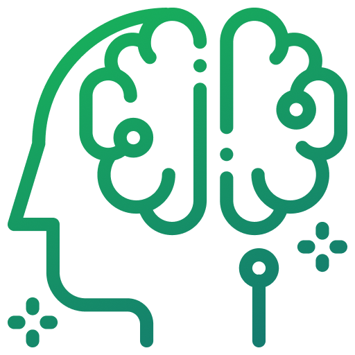 Icon of a brain in a head