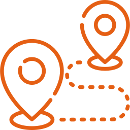 icon showing two points on a journey